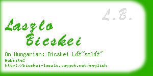 laszlo bicskei business card